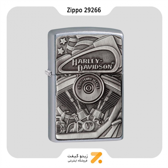 فندک بنزینی زیپو مدل 29266 طرح موتور هارلی دیویدسون-Zippo Lighter Harley Davidson 29266