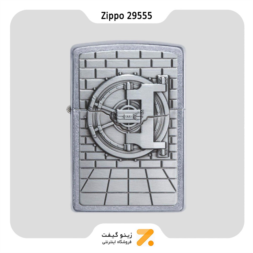 فندک بنزینی زیپوطرح صندوق گنج مدل Zippo Lighter 29555 SAFE GOLD CASH SURPRISE