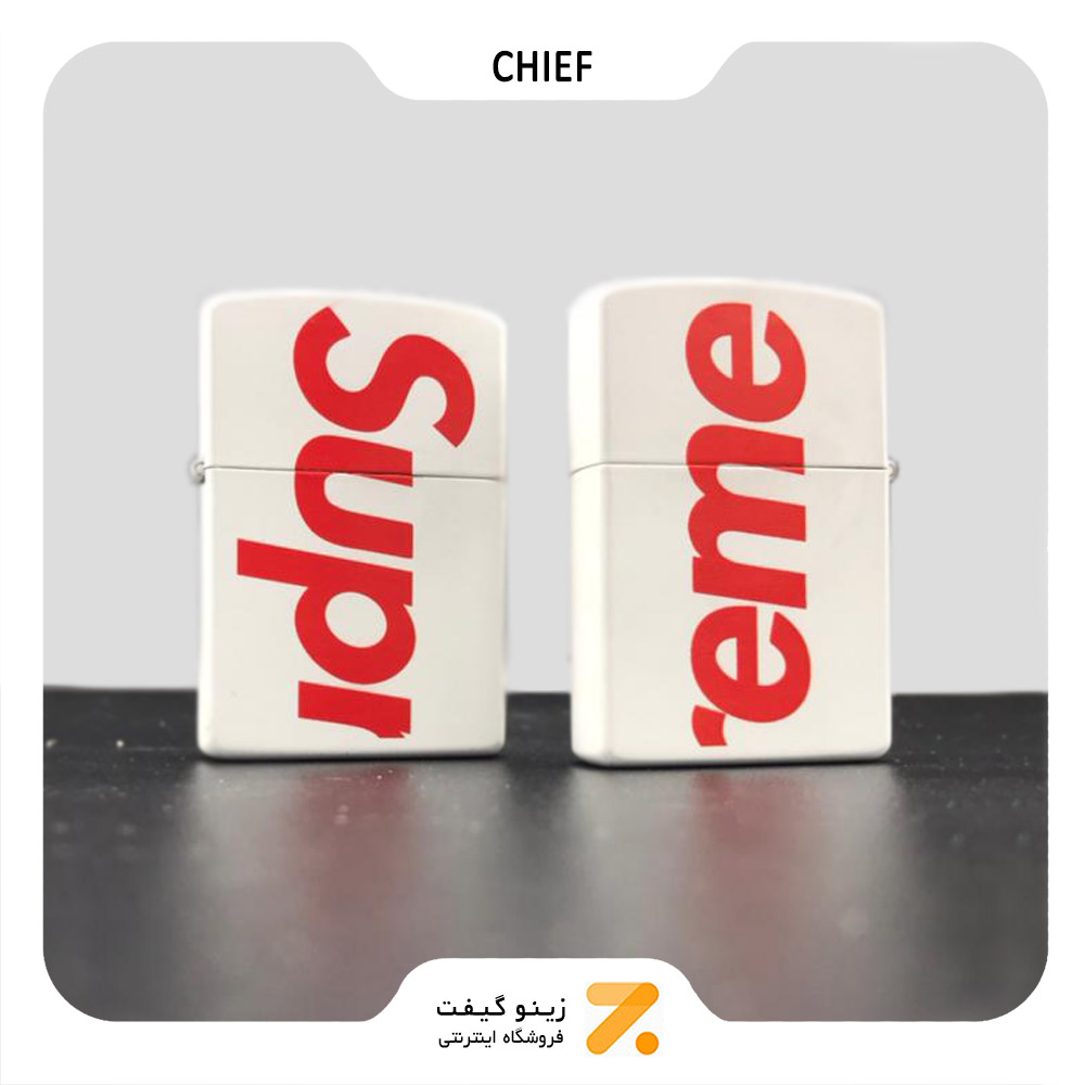 فندک بنزینی چیف طرح لوگو سوپرمی مدل سی اف 1165 بی-​Chief Lighter SN-LICH-2104-103