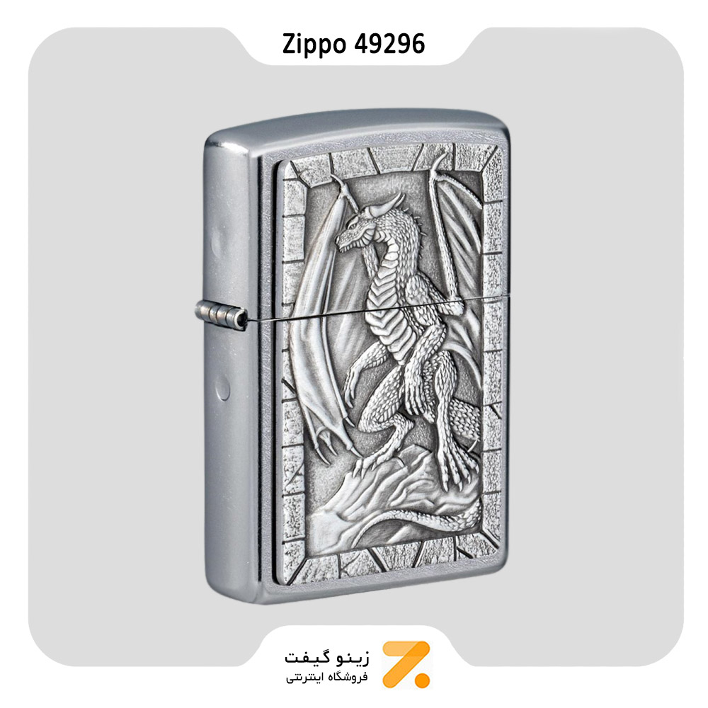 فندک زیپو مدل 49296 طرح اژدها-Zippo Lighter 49296 207 DRAGON 2 EMBLEM