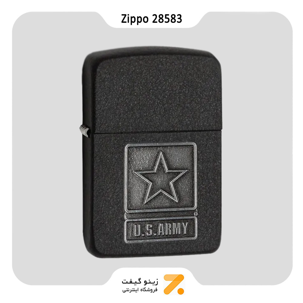 فندک زیپو مدل 28583 طرح برجسته لوگو ارتش آمریکا