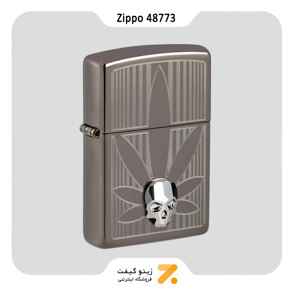 فندک زیپو مدل 48773 طرح برجسته اسکلت