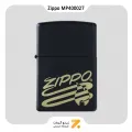 فندک بنزینی زیپو مشکی طرح لوگو زیپو مدل ام پی 400027-Zippo Lighter ​218 REGULAR BLACK MATTE MP400027