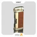 فندک گازی شعله ای پیپ با روکش چرم مصنوعی هانست مدل 2201-53-​Honest Lighter SN-LIHN-2201-53