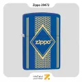 ​Zippo Lighter 29472 229 ZIPPO THEME فندک بنزینی زیپو آبی با طرح طلایی مدل 29472
