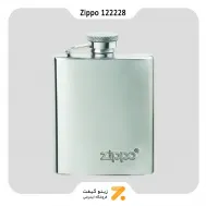 Zippo Lighter 122228 ZIPPO HI POLISH FLASK EMBOSSبطری زیپو ظرفیت 8 سی سی مدل 122228