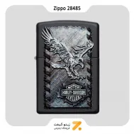 Zippo Lighter 28485 218 H-D IRON EAGLE فندک بنزینی زیپو هارلی دیویدسون مشکی مدل 28485