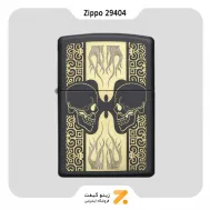 Zippo Lighter 29404 218 SKULLS فندک بنزینی زیپو طرح اسکلت طلایی