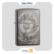 Zippo Lighter 29421 150 ASIAN FLORAL فندک بنزینی زیپو طرح نیلوفر آبی