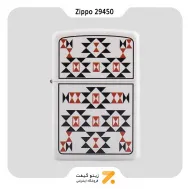 Zippo Lighter 29450 214 SEAMIESS ABSTRACT فندک بنزینی زیپو سفید مدل 29450