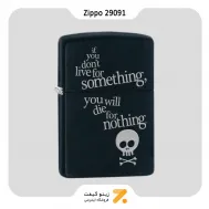 فندک بنزینی زیپو تلفیق نوشتار و طرح اسکلت مدل 29091-​Zippo Lighter 29091 218 LIVE FOR SOMETHING