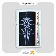 فندک بنزینی زیپو سفید هارلی دیویدسون مدل 28978-Zippo Lighter 28978 214 HARLEY DAVIDSON