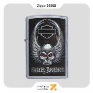 فندک بنزینی زیپو طرح اسکت هارلی دیویدسون مدل 29558-Zippo Lighter ​29558 207 HARLEY DAVIDSON SKULL