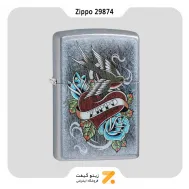 فندک بنزینی زیپو طرح تتو مدل 29874-​Zippo Lighter ​29874 207 VINTAGE TATTOO ZIPPO