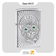 فندک بنزینی زیپو طرح جمجمه اسکلت مدل 49172-​Zippo Lighter ​49172 167 SUGAR SKULL DESIGN