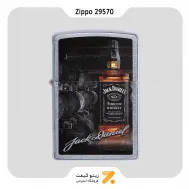 فندک بنزینی زیپو طرح جک دنیلز مدل 29570-​Zippo Lighter 29570 207 JACK DANIELS