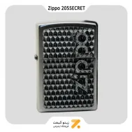فندک بنزینی زیپو طرح سه بعدی لوگو زیپو مدل 205 سیکرت-​Zippo Lighter 205 SECRET ZIPPO LOGO 3D