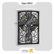 فندک بنزینی زیپو طرح صلیب مدل 29622-Zippo Lighter ​29622 200 CELTIC CROSS DESIGN