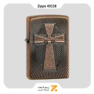 فندک بنزینی زیپو طرح صلیب مدل 49158-​Zippo Lighter 49158 -29736 DEEP CARVE CROSS DESIG