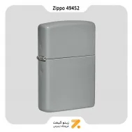فندک بنزینی زیپو طوسی مدل 49452-​Zippo Lighter 49452 Flat Gray