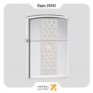 فندک بنزینی زیپو مدل 29242 طرح لوگو زیپو-Zippo Lighter 29242 250 CHIMNEY DESIGN