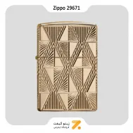 فندک بنزینی زیپو مدل 29671  روکش طلا-Zippo Lighter 29671 LUXURY DIAMOND DESIGN