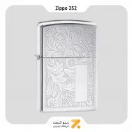 فندک بنزینی زیپو مدل 352 طرح گل-Zippo Lighter ​352-HP CHROMEVENETIAN-720060567