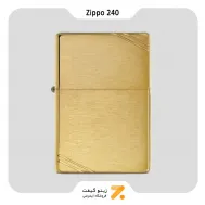 فندک بنزینی زیپو وینتیج طلایی مدل 240-Zippo Lighter 240 Brushed Brass Vintage