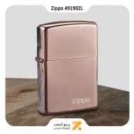 فندک زیپو رزگلد طرح لوگو زیپو مدل 49190 زد ال-Zippo Lighter 49190ZL W/ZIPPO - LASERED