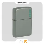 فندک زیپو سبز مدل 49843 زد ال-Zippo Lighter ​49843ZL SAGE GREEN ZIPPO LOGO