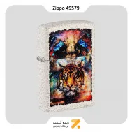 فندک زیپو سفید ضد خش طرح ببر مدل 49579-Zippo Lighter 49579 49181 TIGER DESIGN