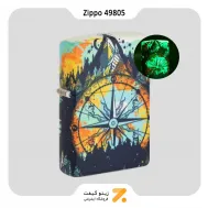 فندک زیپو شبرنگ طرح قطب نما مدل 49805-​Zippo Lighter 49805 49193 COMPASS DESIGN