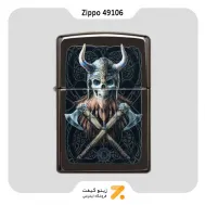 فندک زیپو طرح جمجمه وایکینگ ها مدل 49106-Zippo Lighter 49106 24756 ANNE STOKES COLLECTIO