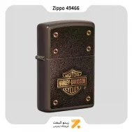فندک زیپو قهوه ای تیره طرح لوگو هارلی دیویدسون مدل 49466-Zippo Lighter 49466 49180 HARLEY DAVIDSON