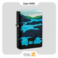 ​Zippo Lighter 49483 49352 DEER LANDSCAPE DESIG فندک بنزینی زیپو 540 رنگ طرح گوزن در جنگل مدل 49483