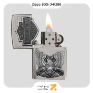 200HD-H284  فندک بنزینی زیپو طرح برجسته عقاب هارلی-دیویدسون مدل-Zippo Lighter 200HD-H284 98-MADE IN USA