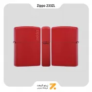 فندک بنزینی زیپو قرمز طرح لوگو زیپو مدل 233  زد ال-Zippo Lighter 233ZL RED MATTE