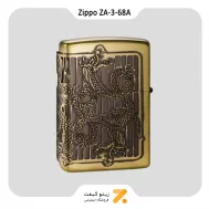 ZA-3-68A فندک بنزینی زیپو طرح اژدها مدل-Zippo Lighter ZA-3-68A DRAGON ANTIQUE BS