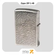 فندک بنزینی زیپو طرح ببر مدل زد بی تی-1-4 بی-Zippo Lighter ZBT-1-4B TIGER EYE EMBLEM (SILVER)