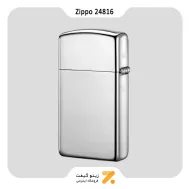 فندک بنزینی زیپو اسلیم طرح گل و لاو مدل 24816-Zippo Lighter ​24816 SLIM HP CHROME LOVE FLOWER