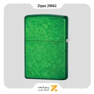 فندک بنزینی زیپو سبز مدل 29662-​Zippo Lighter 29662 24840 STAMPED LEAF DESIGN