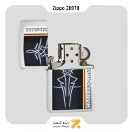 فندک بنزینی زیپو سفید هارلی دیویدسون مدل 28978-Zippo Lighter 28978 214 HARLEY DAVIDSON
