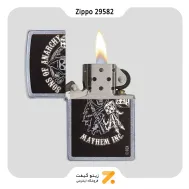 فندک بنزینی زیپو طرح اسکلت و تبر مدل 29582-Zippo Lighter 29582 207 SONS OF ANARCHY