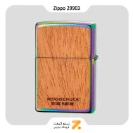 فندک بنزینی زیپو طرح برگ کانابیس با روکش چوب مدل 29903-Zippo Lighter 29903 - 151 WOODCHUCK LEAVES