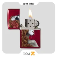 فندک بنزینی زیپو طرح تتو لا کاترینا مدل 28830-Zippo Lighter ​28830 21063 DAY OF DEAD GIRL