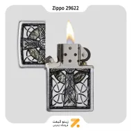 فندک بنزینی زیپو طرح صلیب مدل 29622-Zippo Lighter ​29622 200 CELTIC CROSS DESIGN