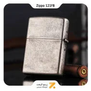 فندک بنزینی زیپو مدل 121 اف بی-Zippo Lighter 121FB Antique Silver Plate