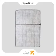 فندک بنزینی زیپو مدل 28181 بدنه بافت عمودی و افقی-​Zippo Lighter 28181-000009 REG LINEN WEAVE
