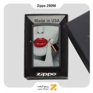 فندک بنزینی زیپو مدل 29089 طرح لب و کلید-Zippo Lighter 29089 LOCKED LIPS