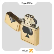 فندک بنزینی زیپو مدل 29094 طلایی طرح آس پیک-Zippo Lighter 29094 SPADE